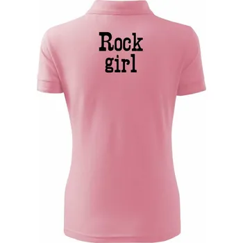 Rock Girl - Polokošile dámská Pique Polo - 2XL ( Růžová )