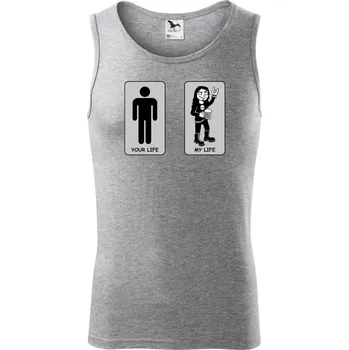 Metal My Life (Hana-creative) - Tílko pánské Core - L ( Tmavě šedý melír )