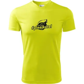 Plnej kotel - Dětské triko sportovní (dresovina) - 158 cm/12 let ( Neonově žlutá )