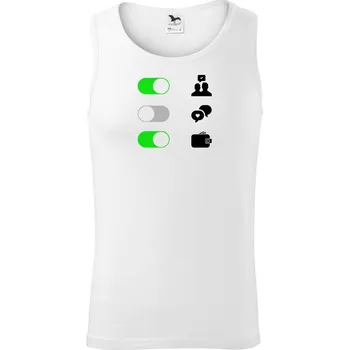 Životní hodnoty - zapnout vypnout - Tílko pánské Core - 2XL ( Bílá )