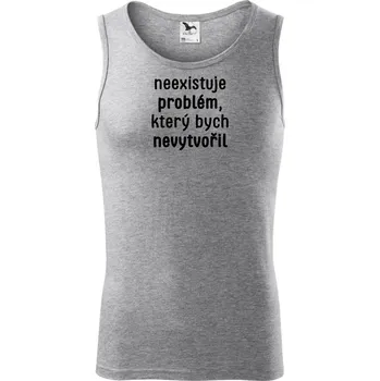 Pánské termoprádlo Neexistuje problém, který bych nevytvořil ON a ONA - Tílko pánské Core - M ( Tmavě šedý melír )
