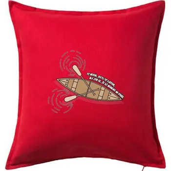 Polštář To nevim jestli to sjedem - Polštář 50x50 - 50x50 - Včetně výplně ( Červená )