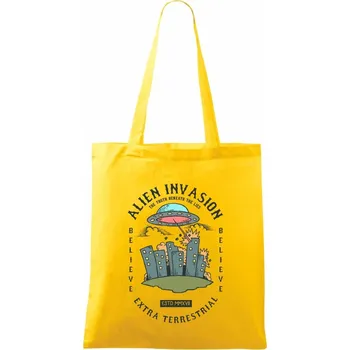 Alien Attack - Taška bavlněná - 42 x 38 cm ( Žlutá )
