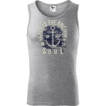 Hope Is The Anchor - Tílko pánské Core - S ( Tmavě šedý melír )