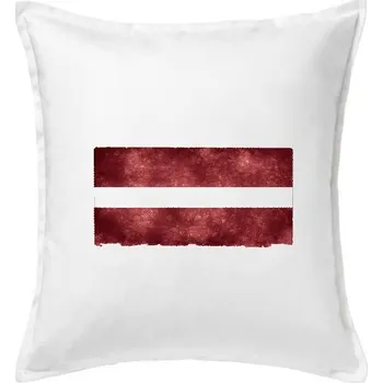 Polštář Lotyšsko vlajka stará - Polštář 50x50 - 50x50 - Včetně výplně ( Bílá )