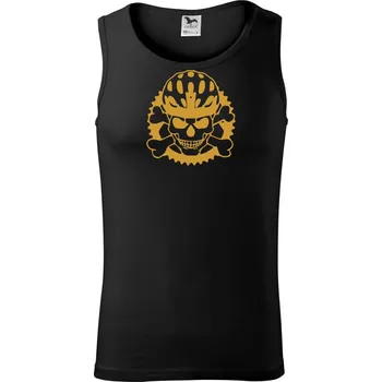 Lebka cyklisty - helma zlatá - Tílko pánské Core - L ( Černá )