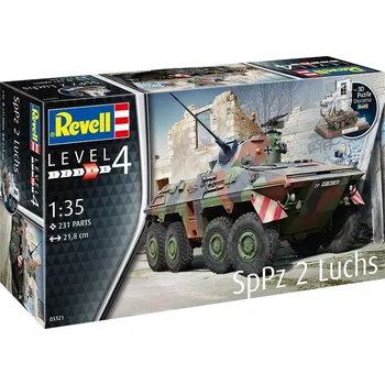 Plastikový model Revell SpPz 2 Luchs + 3D Puzzle Diorama 1:35