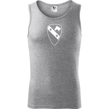 Pánská móda 1st Cavalry Division hvězdy - Tílko pánské Core - L ( Tmavě šedý melír )