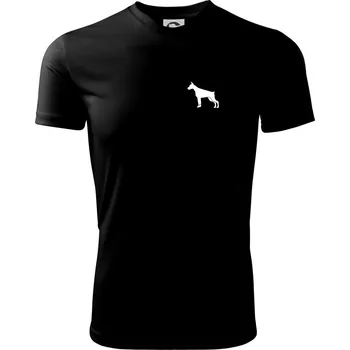 Chlapecké oblečení Dobrman ikona prso - Dětské triko sportovní (dresovina) - 158 cm/12 let ( Černá )