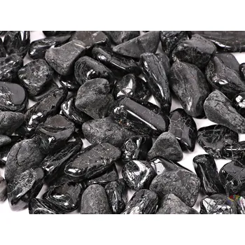 Drahý kámen Magieprirody.cz Tromlovaný kámen Turmalín skoryl M velikost 15 - 30 mm - Afrika #202 Množství: 100g