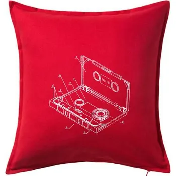 Polštář Nákres MC kazeta - Polštář 50x50 - 50x50 - Pouze potah ( Červená )