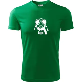 Plynová maska - Dětské triko sportovní (dresovina) - 158 cm/12 let ( Středně zelená )