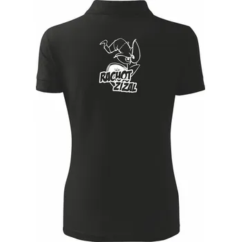 Rachot žížal - Polokošile dámská Pique Polo - 2XL ( Černá )