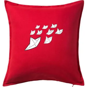 Polštář Závody lodí - Polštář 50x50 - 50x50 - Pouze potah ( Červená )