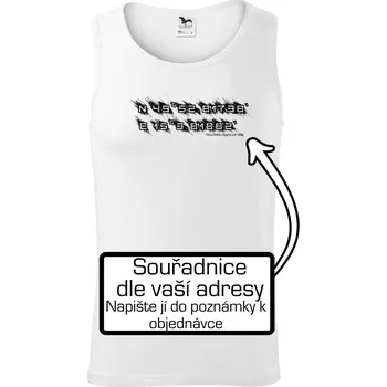 Souřadnice - narození - adresa - Tílko pánské Core - L ( Bílá )