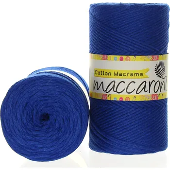 Příze Maccaroni Cotton Macrame královská modř 46-502