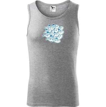 Hejno ryb - Tílko pánské Core - S ( Tmavě šedý melír )