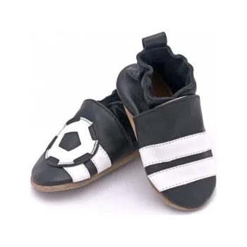 Capáčky Kožené capáčky 0-6 měsíců KBU 012 - black