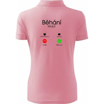 Běhání volá - Polokošile dámská Pique Polo - XL ( Růžová )