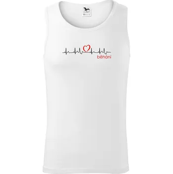 Moje srdce bije pro běhání - Tílko pánské Core - 2XL ( Bílá )
