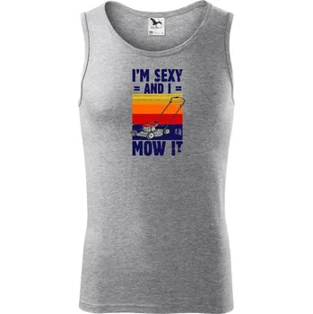 I'm sexy and i mow it - Tílko pánské Core - L ( Tmavě šedý melír )