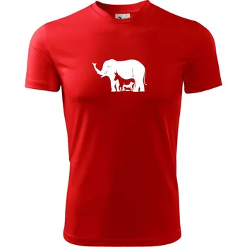 Chlapecké tričko Slon, pes, kočka - Dětské triko sportovní (dresovina) - 146 cm/10 let ( Červená )