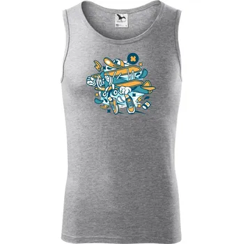 Eroplaňák - Tílko pánské Core - 2XL ( Tmavě šedý melír )