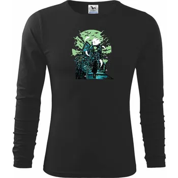 Haunted House - Triko dětské Long Sleeve - 158 cm/12 let ( Černá )