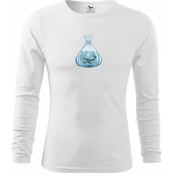 Pánské oblečení Velryba v pytlíku - Triko s dlouhým rukávem FIT-T long sleeve - S ( Bílá )