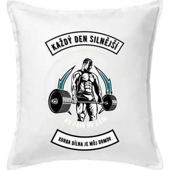 Polštář Každý den silnější - Polštář 50x50 - 50x50 - Pouze potah ( Bílá )