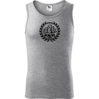 Král šachu - Tílko pánské Core - 2XL ( Tmavě šedý melír )