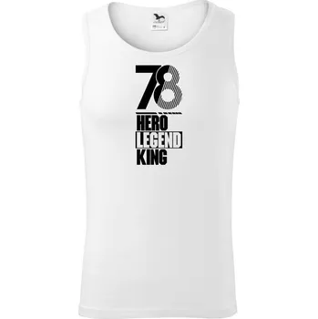Hero, Legend, King x Queen 1978 - Tílko pánské Core - L ( Bílá )
