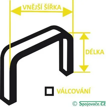 Průmyslová sponka Spojovače.cz Spony do sponkovačky S37, délka 30 mm, 5.000 ks