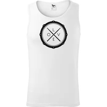 Paličky bicí LOVE - Tílko pánské Core - S ( Bílá )