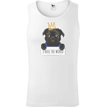 Mops - I rule the world - Tílko pánské Core - L ( Bílá )