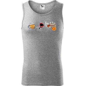 Hattrick basketball - Tílko pánské Core - L ( Tmavě šedý melír )