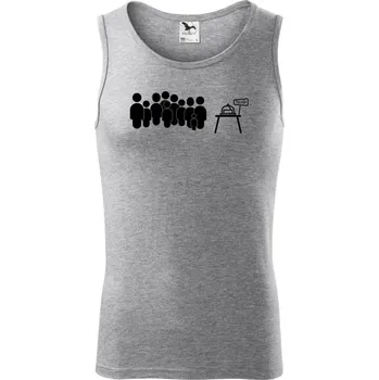 Fronta na máslo - Tílko pánské Core - XL ( Tmavě šedý melír )