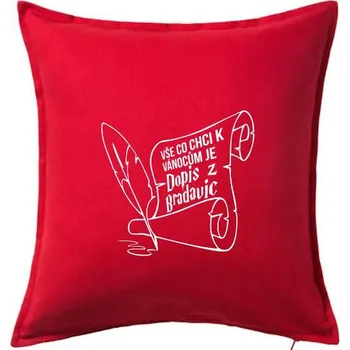 Polštář Dopis z Bradavic - Polštář 50x50 - 50x50 - Pouze potah ( Červená )