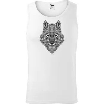 Vlk kreslený - Tílko pánské Core - L ( Bílá )