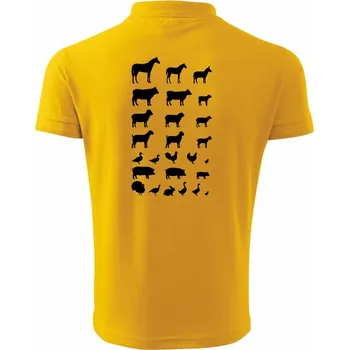 Pánská košile Zvířátka z vesnice - Polokošile pánská Pique Polo 203 - 3XL ( Žlutá )