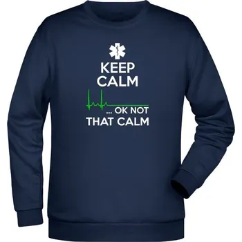 Pánská mikina Mikina EMT KEEP CALM - námořní modrá