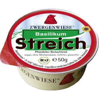 Rostlinná pomazánka Zwergenwiese Naturkost GmbH Pomazánka s bazalkou 50 g BIO ZWERGENWIESE