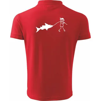 Pánská košile Velký rybář - Polokošile pánská Pique Polo 203 - 2XL ( Červená )