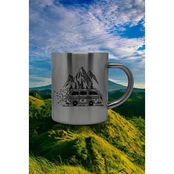 Termohrnek MMO Termohrnek Van na cestách 300 ml Šedý