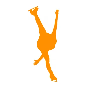 Polep vozidla Krasobruslení 005 pravá krasobruslařka (06 - oranžová) SAMOLEPKA NA AUTO, NÁLEPKA, FÓLIE, POLEP, TUNING, VLASTNÍ TEXT, TISK, AUTOSAMOLEPKY.cz, POLEPY, OBRÁZEK, LOGO, 3D STICKERS