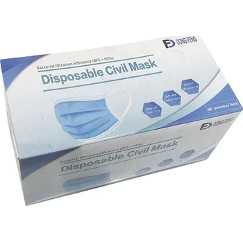 rouška Rouška jednorázová třívrstvá - skládaná, balení - 50 ks