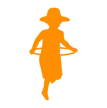 samolepka Hula Hop 001 pravá dítě s obručí (06 - oranžová) SAMOLEPKA NA AUTO, NÁLEPKA, FÓLIE, POLEP, TUNING, VLASTNÍ TEXT, TISK, AUTOSAMOLEPKY.cz, POLEPY, OBRÁZEK, LOGO, 3D STICKERS