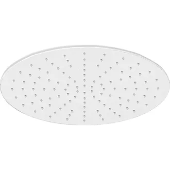 Sprchová hlavice Sanjet Hlavová sprcha kulatá FLAT BÍLÁ MAT ø25 cm ECOAIR, kov