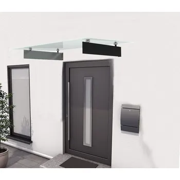 Stříška nad vchodové dveře VCHODOVÁ STŘÍŠKA BRITON pultová se sklem 1700 x 1000mm Sklo čiré tvrzené ESG tl.10mm