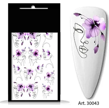 BIO NAILS BIO-nails vodolepka 30043 obličej a květ